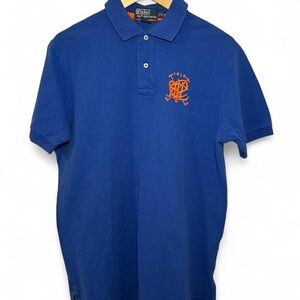 Ralph Lauren Royal Blue Polo Shirt with Orange Logo